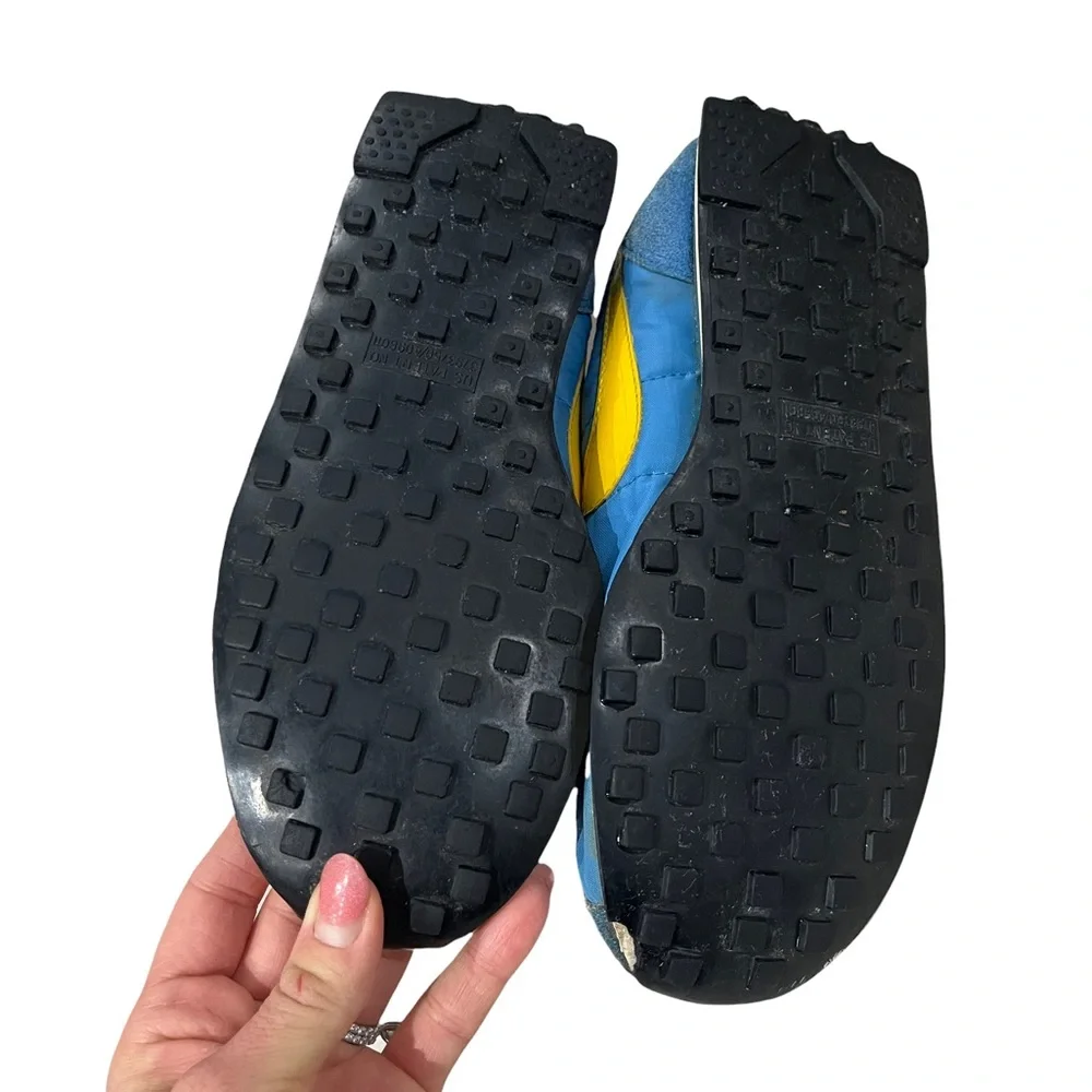 RARE! MENS Vintage Nike Waffle Trainer 1981 Blue &Yel Athletic Running Sneaker 9 - Picture 13 of 15